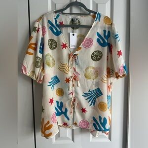 Rose & Olive 3x short sleeve blouse